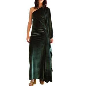 Ripley Rader Stand out Olive velvet throwback gown Sz2 green dress